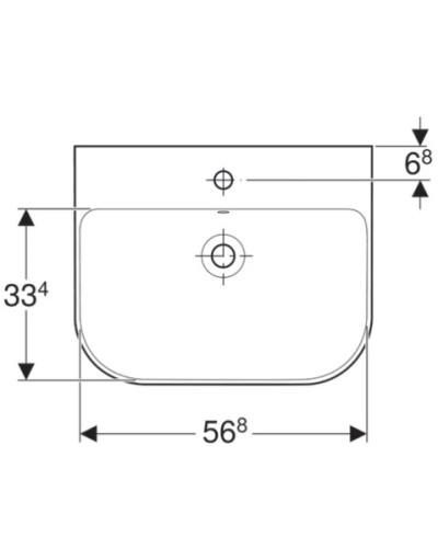 Раковина 60х48 см Geberit Smyle 500.228.01.1
