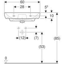 Раковина 60х48 см Geberit Smyle 500.228.01.1