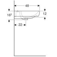 Раковина 60х48 см Geberit Smyle 500.228.01.1