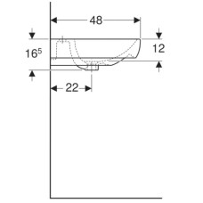 Раковина 60х48 см Geberit Smyle 500.228.01.1