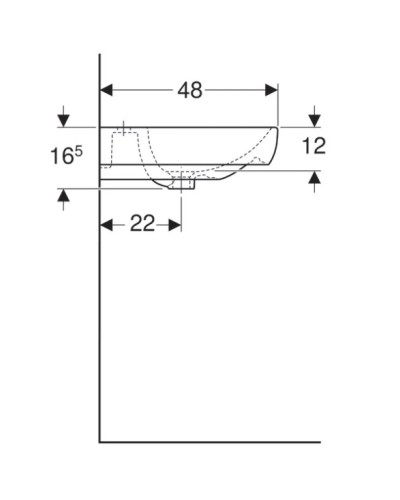 Раковина 60х48 см Geberit Smyle 500.228.01.1