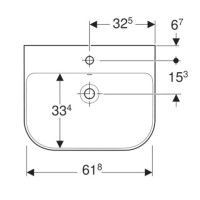 Раковина 65х48 см Geberit Smyle 500.230.01.1