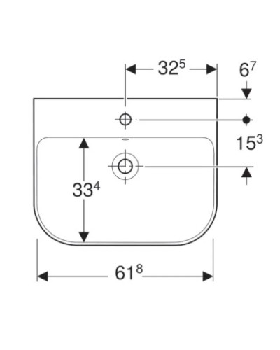 Раковина 65х48 см Geberit Smyle 500.230.01.1