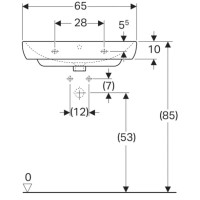 Раковина 65х48 см Geberit Smyle 500.230.01.1