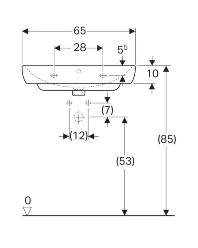 Раковина 65х48 см Geberit Smyle 500.230.01.1