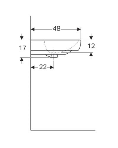 Раковина 65х48 см Geberit Smyle 500.230.01.1