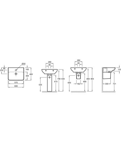Раковина 60х48 см Jacob Delafon Struktura EGD112-00