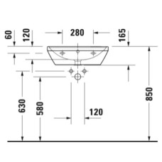 Раковина 55х44 см Duravit D-Neo 2366550000
