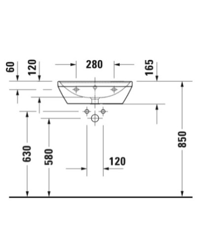 Раковина 55х44 см Duravit D-Neo 2366550000