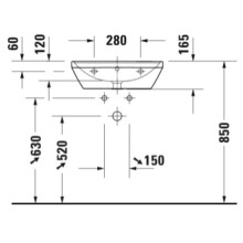 Раковина 55х44 см Duravit D-Neo 2366550000