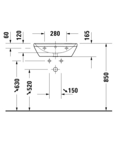 Раковина 55х44 см Duravit D-Neo 2366550000