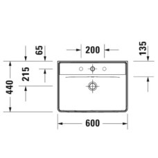 Раковина 60х44 см Duravit D-Neo 2366600000