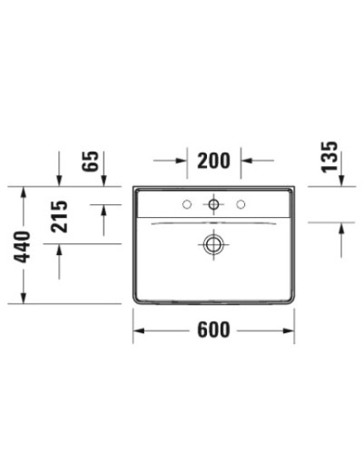 Раковина 60х44 см Duravit D-Neo 2366600000