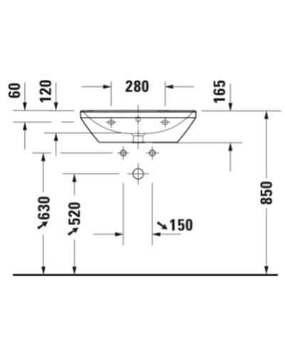 Раковина 60х44 см Duravit D-Neo 2366600000