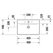 Раковина 65х44 см Duravit D-Neo 2366650000