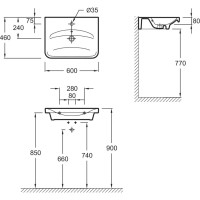 Раковина подвесная 60х46 см Jacob Delafon Replay E4485-00