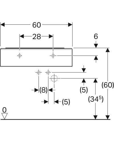 Раковина 60х40 см Geberit Bambini 326060000