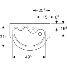 Раковина 60х40 см Geberit Bambini 326060000
