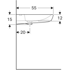 Раковина 55х55 см Geberit Renova Comfort 258557000