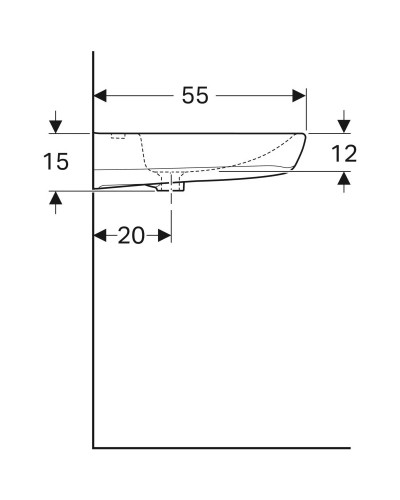 Раковина 55х55 см Geberit Renova Comfort 258557000