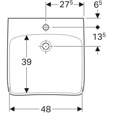 Раковина 55х55 см Geberit Renova Comfort 258557000