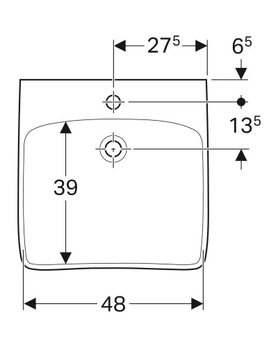 Раковина 55х55 см Geberit Renova Comfort 258557000