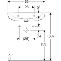 Раковина 65х55 см Geberit Renova Comfort 258567000