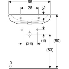 Раковина 65х55 см Geberit Renova Comfort 258567000