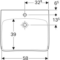 Раковина 65х55 см Geberit Renova Comfort 258567000