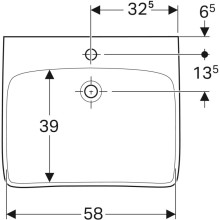 Раковина 65х55 см Geberit Renova Comfort 258567000