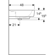 Раковина 60х48 см Geberit Renova Plan 225161000