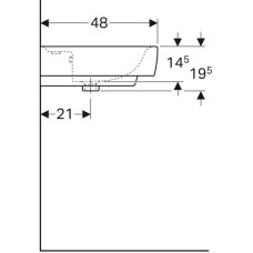 Раковина 60х48 см Geberit Renova Plan 225161000