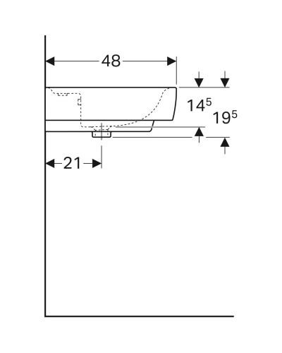 Раковина 60х48 см Geberit Renova Plan 225161000