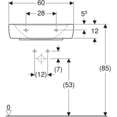 Раковина 60х48 см Geberit Renova Plan 225161000