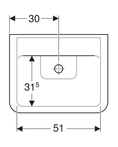 Раковина 60х48 см Geberit Renova Plan 225161000