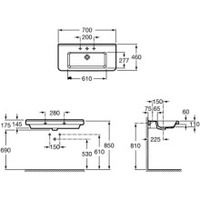 Раковина 70х46 см Roca Dama 327782000