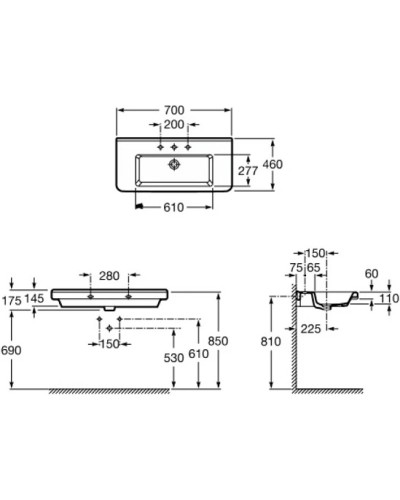 Раковина 70х46 см Roca Dama 327782000