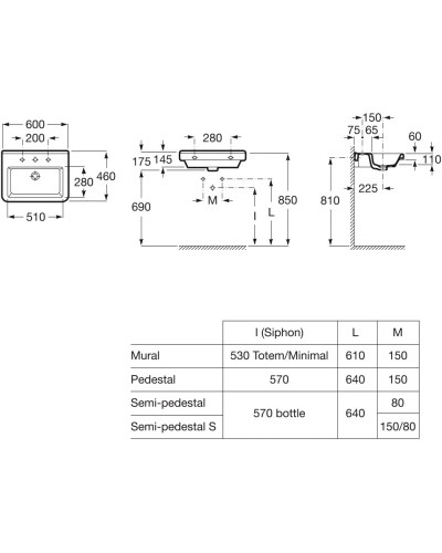 Раковина 60х46 см Roca Dama 327784000