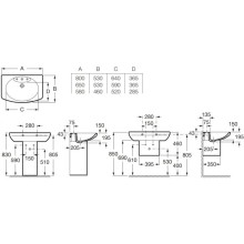 Раковина 80х53 см Roca Dama Senso 327510000