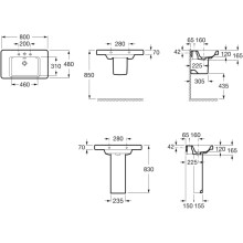 Раковина 80х48 см Roca Khroma 327650000