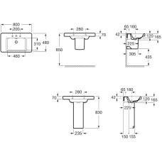 Раковина 80х48 см Roca Khroma 327650000