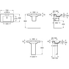 Раковина 70х48 см Roca Khroma 327651000
