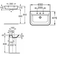 Раковина 65х47 см Roca The Gap 327473000