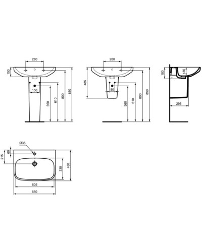 Раковина 65х48 см Ideal Standard I.Life A T470401