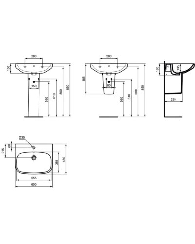 Раковина 60х48 см Ideal Standard I.Life A T470501