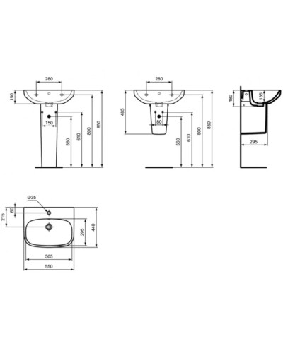 Раковина 55х44 см Ideal Standard I.Life A T470601