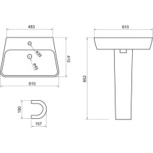 Раковина 61х41 см BelBagno Romina BB121L