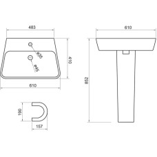 Раковина 61х41 см BelBagno Romina BB121L