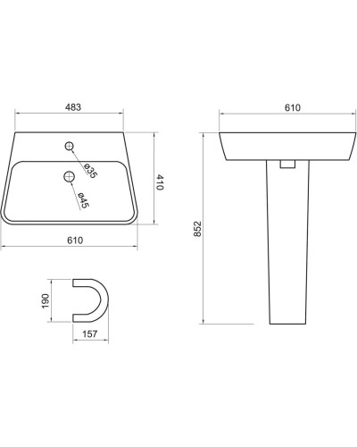Раковина 61х41 см BelBagno Romina BB121L