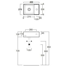 Раковина 40х27 см Simas Agile AG40 bix1